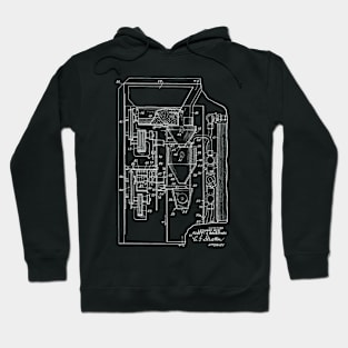 Coffee Brewing Machine Vintage Patent Hand Drawing Hoodie